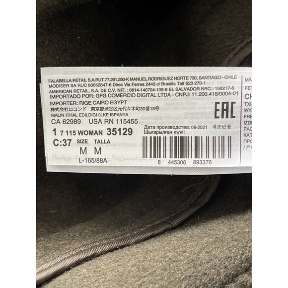 MNG By Mango Army Green Military Style Long Sleeve Collared Coat Size medium - Picture 5 of 16